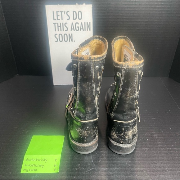 BNWOB Frye Distressed Studded Black Moto Short Boot 5.5M PRICE FIRM! NO OFFERS! - Picture 3 of 16